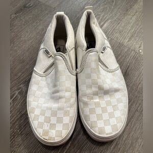 White checkered vans